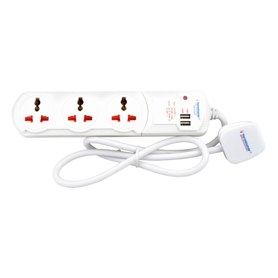 3 Way Universal Power Extention Socket 13A Plug