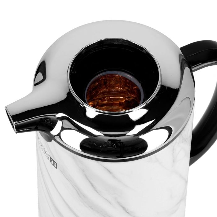 1.3L Double Wall Vacuum Flask Marble Designed - Heat Insulated Thermos For Long Hour Heat/Cold Retention | Comfortable Handle | Ideal For Hot Water, Tea, Beverage