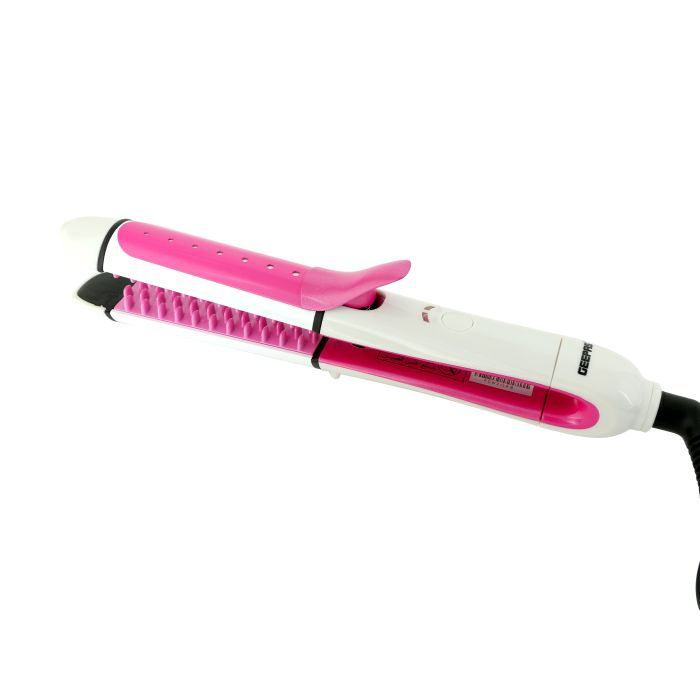 Geepas Hair Curler With Ceramic Plate - On/OFF Temperature Control With LED, Quick Heating, Professional Hair Curling Iron | Hair Curling Iron Of ABS Plastic | 2 Years Warranty