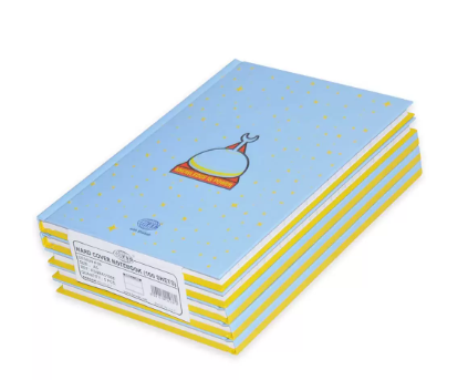 5-Piece FIS Hard Cover Notebook Single Line A5, 100-Sheets - FSNBA51908