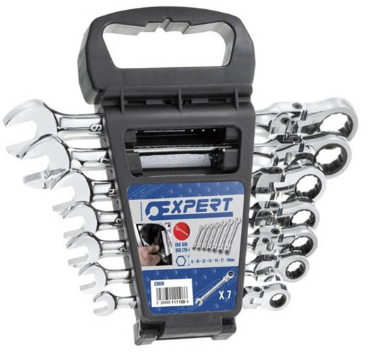 EXPERT E111108 FLEX RATCHET WRENCH SET 7 PCS 8-19MM