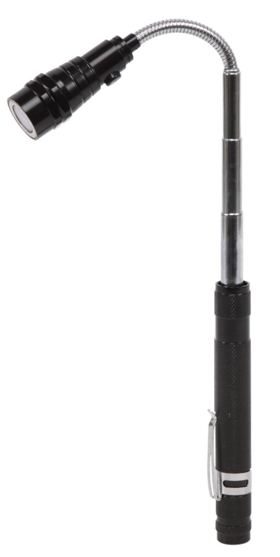 GROZ LED/130 MAGNETIC TELESCOPIC FLASHLIGHT 8 LUMENS