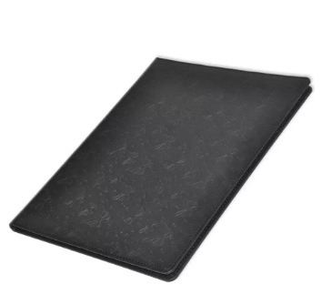 FIS A4 Certificate Folder Italian PU 1-Side Padded Cover, Black - FSCLCHPUBKD6