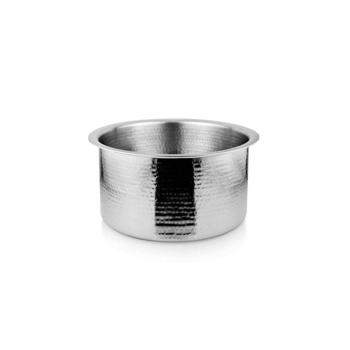 Hammered Pot, 3.4L Stainless Steel Tope, RF10763 | Friendly Tope/ Patila/ Cookware Set With Flat Bottom | Gas Stove Friendly, Heavy Gauge Tope Set For Cooking