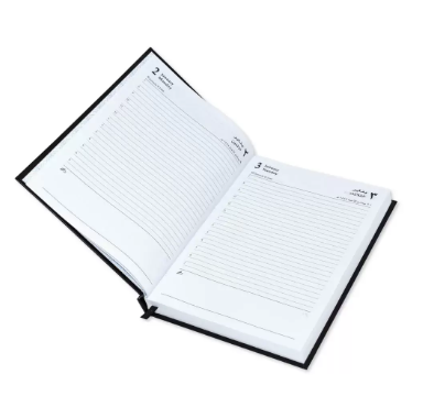 Fis 2023 A5 Diary,Vinyl, (Arabic/English) Hard Cover Black -FSDI21AE23BK