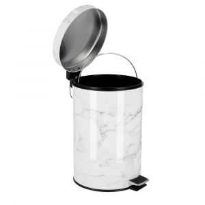 Royalford Marble Design Dust Bin - Plastic - White - 20 LITER