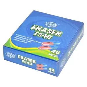 FIS Blue and Red Erasers, Pack of 40 Pieces - FSERFS40