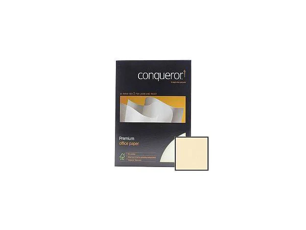 Conqueror Paper Wove, Vellum Colour, A4 100gsm, 500sheets-ream
