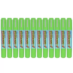 Artline 325T 2in1 Water Colour Markers 2.0mm-5.0mm, Pack of 12 Pcs, Yellow Green Color, Acrylic Fibre Tip - ARMK325YGR