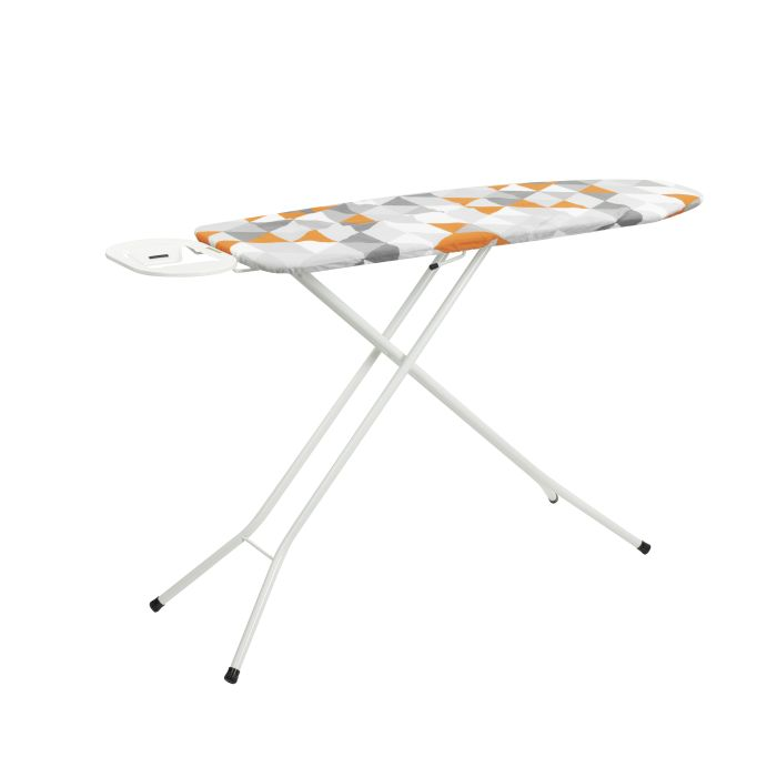 Angelo Ironing Board, Adjustable Height Board, RF10090 | Durable Heat Resistant Cotton Cover With 8mm Foam Pad For Large Size | Foldable Design | Non Slip Feet