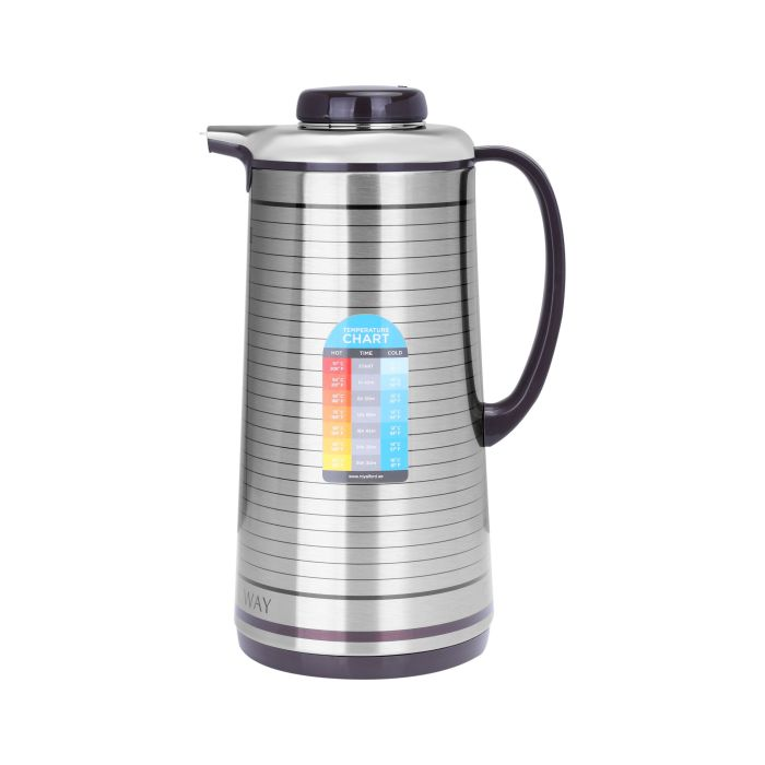Royalford RF5288 1L Vacuum Flask - Heat Insulated Thermos For Keeping Hot/Cold Long Hour Heat/Cold Retention, Multi-Walled, Hot Water, Tea, Beverage | Ideal For Social Occasion, Commercial & Outings