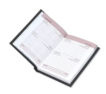 FIS 2024 Pocket Diary Arabic English Vinyl 1 Side Padded Black -FSDI10AE24BK