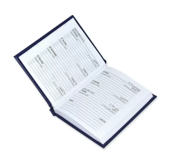 FIS 2023 Pocket Diary Arabic English Vinyl 1 Side Padded Week View Blue -FSDI12AE23BL