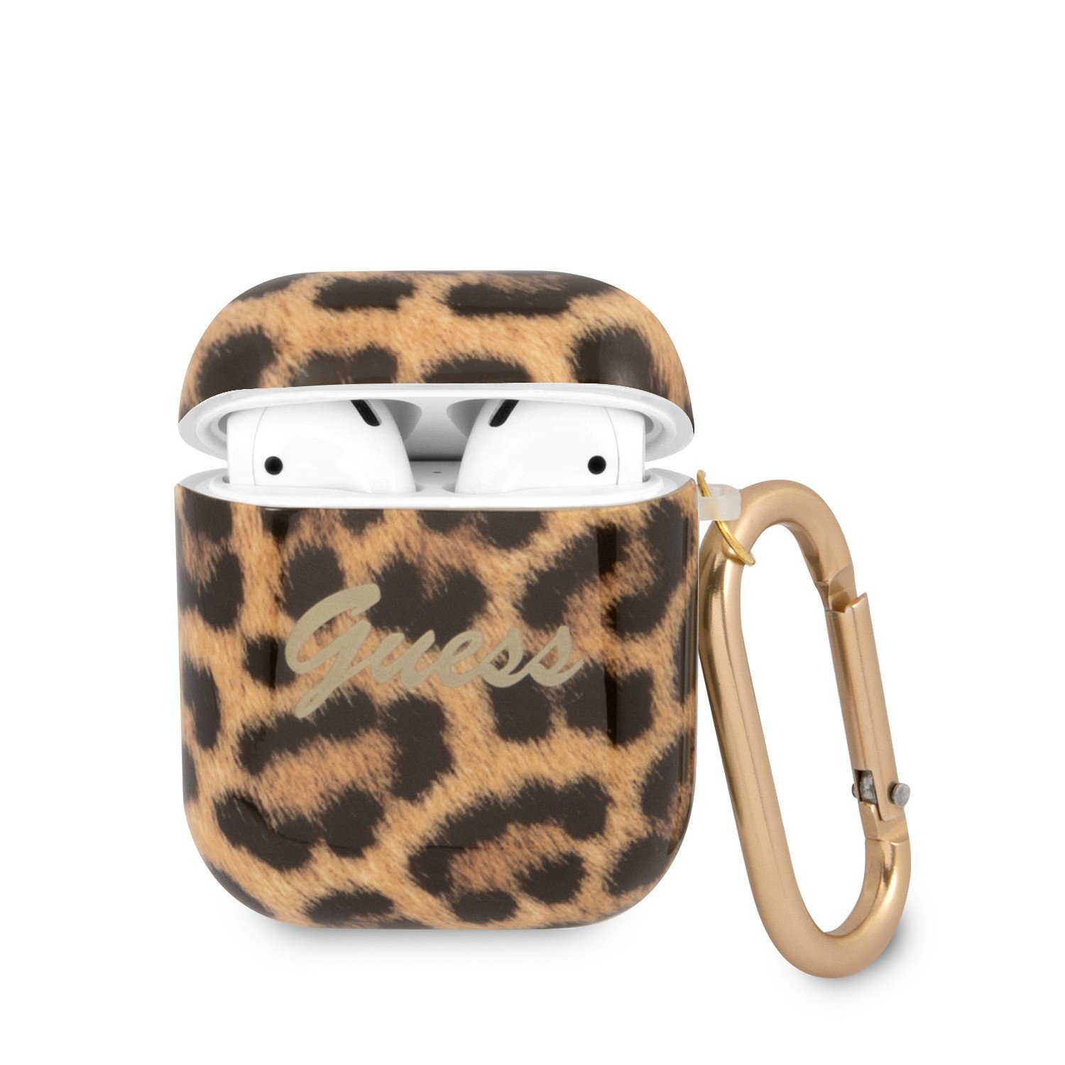 Guess TPU Leopard Case for Airpods 1/2 - Gold
