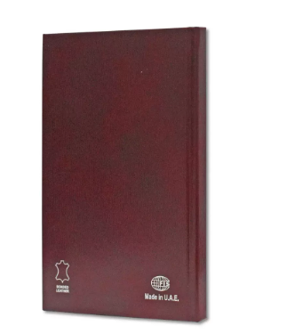 FIS Notebook Bonded Leather, Size A5, Offset White Paper, 70 GSM, 196 Pages, 8 mm Ruled, 1 Side Padded Cover, Colour Maroon - FSNB1SA5WHBLMR