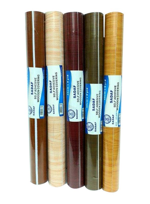 SADAF SELF ADHESIVE WOODEN COVERING ROLL 45CMX8YRD