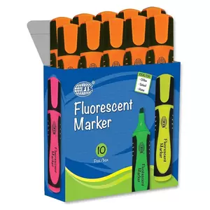 Fis Fluorescent Markers - Box Of 10 Pieces (orange) - FSFL07OR