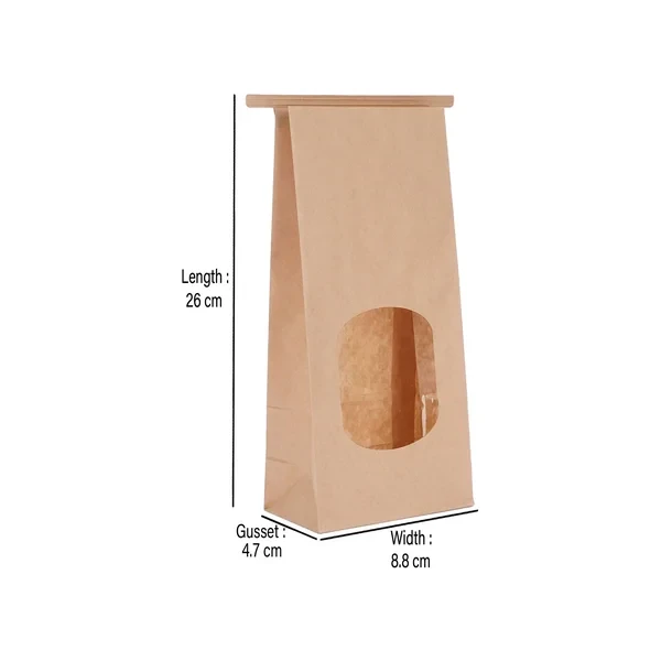 Tin-Tie Bag With Window 500 Pieces Small Size