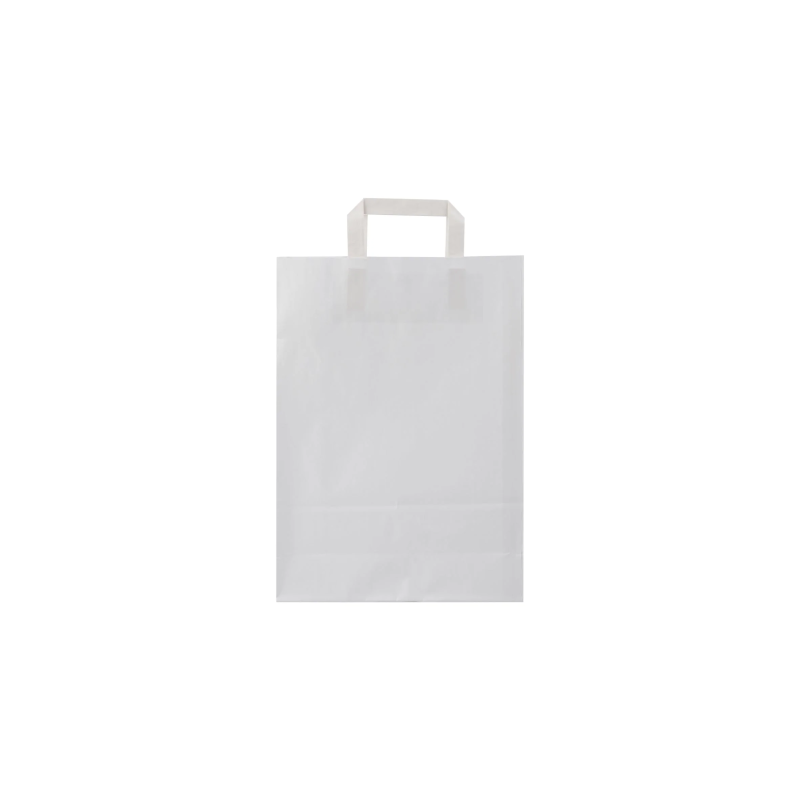 White Flat Handle Paper Bag