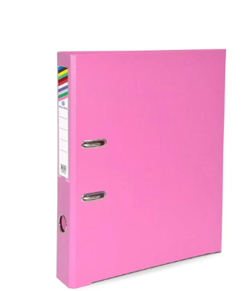 Pack of 50 Pieces Pieces Lever Arch File Folder With Slide-In Plate Pink