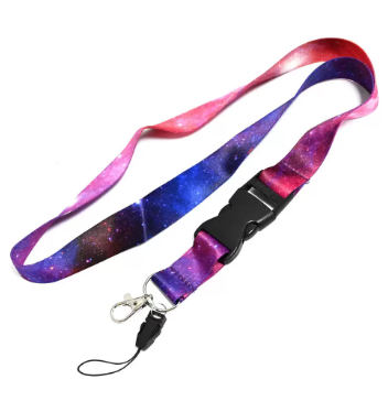FIS Bag of 10 Fancy Lanyards with Metal Hook Width:2.5CM, Length:90CM Purple/Pink Color - FSNAF4