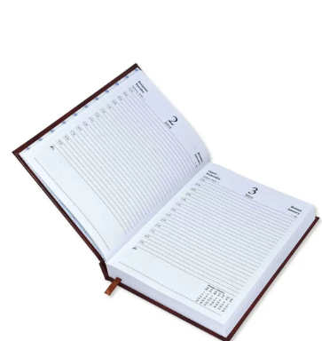 Fis 2024 Russian Diary (Russian/English), A5 Vinyl, 1 Side Padded, Brown -FSDIRU0124BR