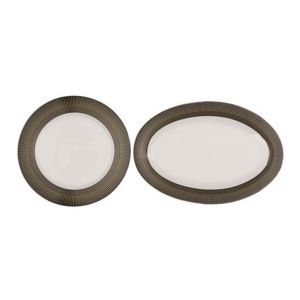 Royalford Premium Dinner Set - Bone china - Multicolor - 83 Pieces