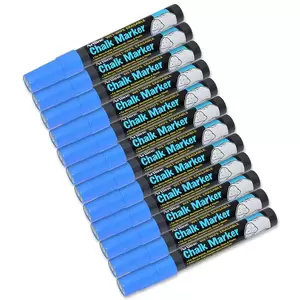Artline Chalk Marker, Pack of 12, 4mm Color: Blue - ARMKEPW-4BL