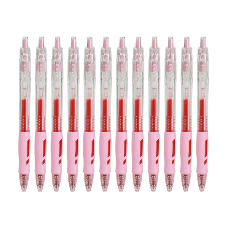Deli EG09-RD Retractable Gel Pen 0.5mm (Red)