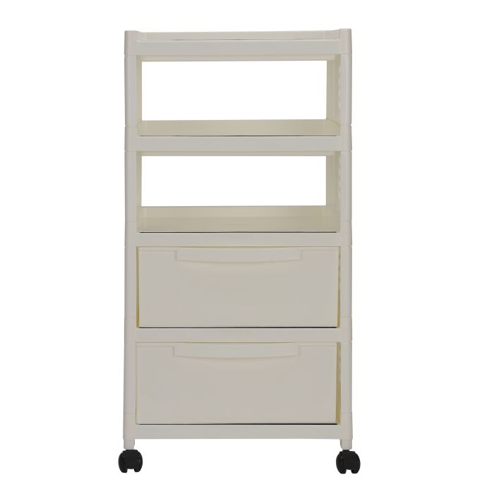 Four Layer Storage Cabin, RF10436 | Portable & Lightweight Storage Organizer | Shelf Stackable Cabinet