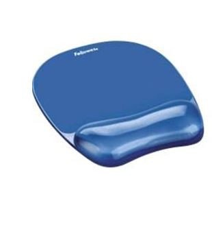 Fellowes FEL 9113709 Crystal Gel Mouse Wrist Support, Blue