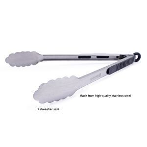 Royalford Kitchen 12" Food Tong - Stainless Steel - Silver