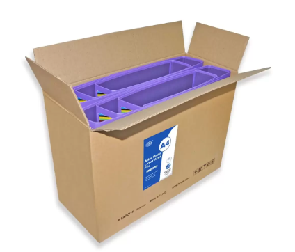 FIS 10-Pieces PP Lever Arch File, 8cm, F/S Size, Violet - FSBF8PVIOFN10