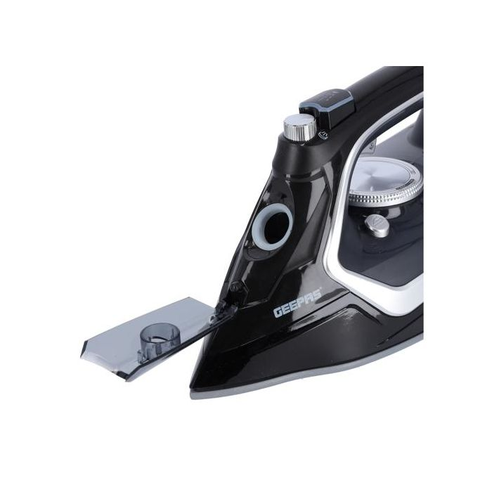 Geepas GSI24024 2200W Ceramic Team Iron - Adjustable Temperature Control, Non Sticky Soleplate - Dry/Steam/Burst Of Steam/Vertical Steam Function, Steam Boost