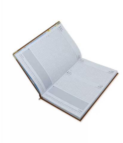 FIS 2023 A4 Diary Arabic/English Vinyl 1-Side Padded Gold Corner Brown - FSDI48AEG23BR