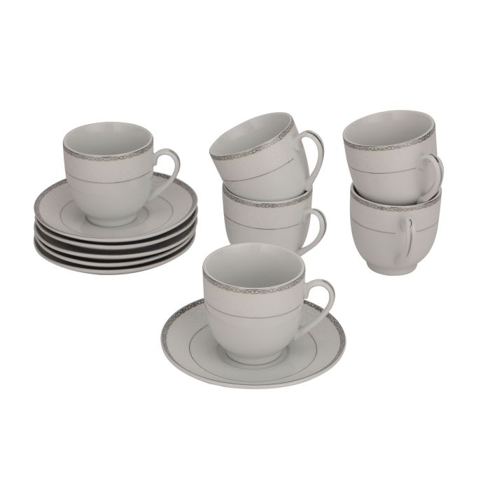 Royalford RF10555 12Pcs Tea Cup And Saucer Set