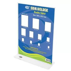 FIS Sign Holder, Up Right Double Sided, 182X257 Mm Pack of 5 Pieces -FSNA182X257-5
