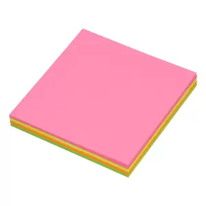 FIS Sticky Note, 4 Assorted Fluorescent Colours, Size 3 x 3 Inch, 100 Sheets, Quantity per Pack 12 - FSPO334C100
