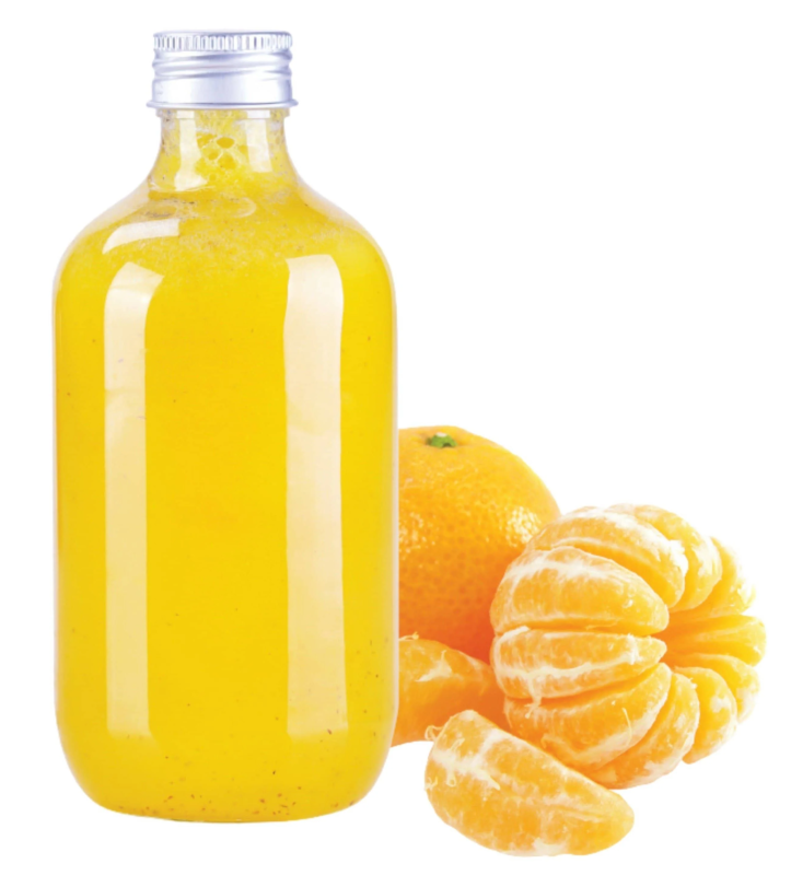 Round Shape Plastic Juice Bottle With Silver Cap 250ml 24 Packets