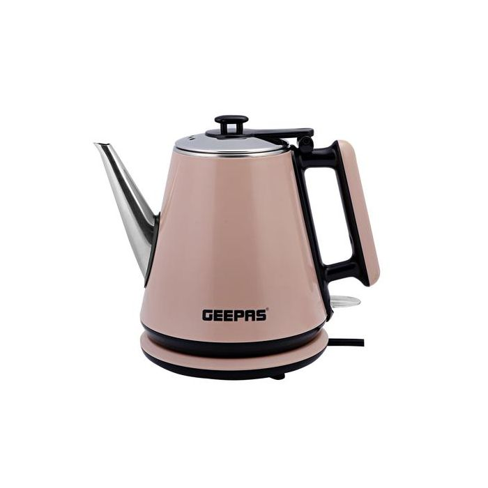 Geepas GK38012 Double Layer Electric Kettle 1.2L - Stainless Steel, Auto Shut-Off & Boil-Dry Protection | Spill Proof Spout With Grip Handle | 2 Years Warranty
