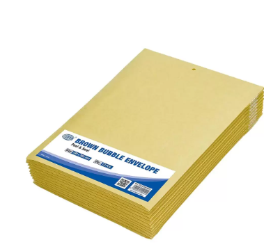 FIS Brown Bubble Envelopes, Peel and Seal, Pack 12 Pieces, 180X265 mm Size - FSAE180265N