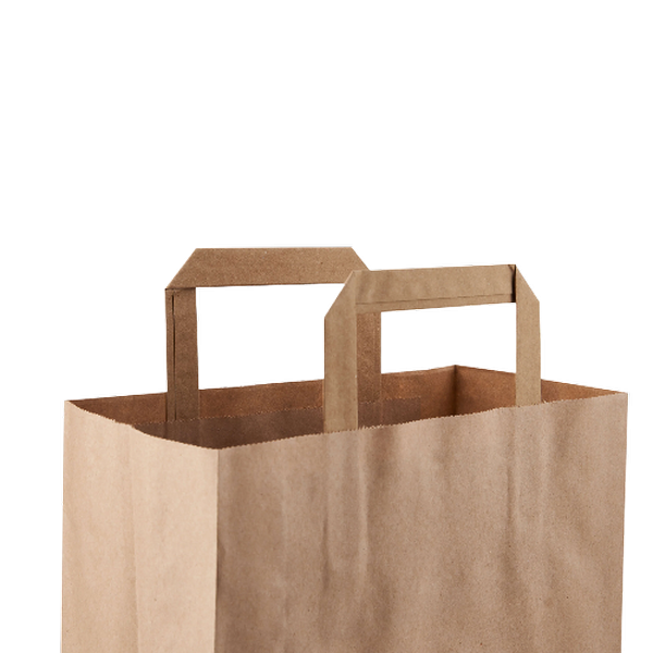 Printed Brown Paper Shopping Bag 32x16x38 Cm 100Pieces