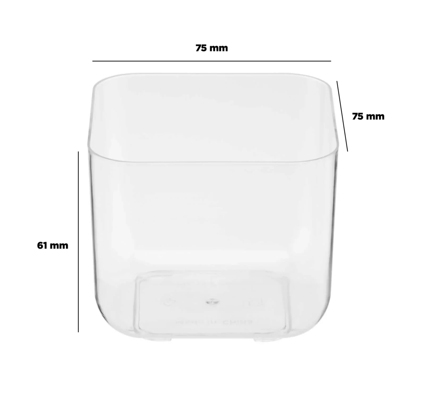 Plastic Clear Square Desert Cup 300ml