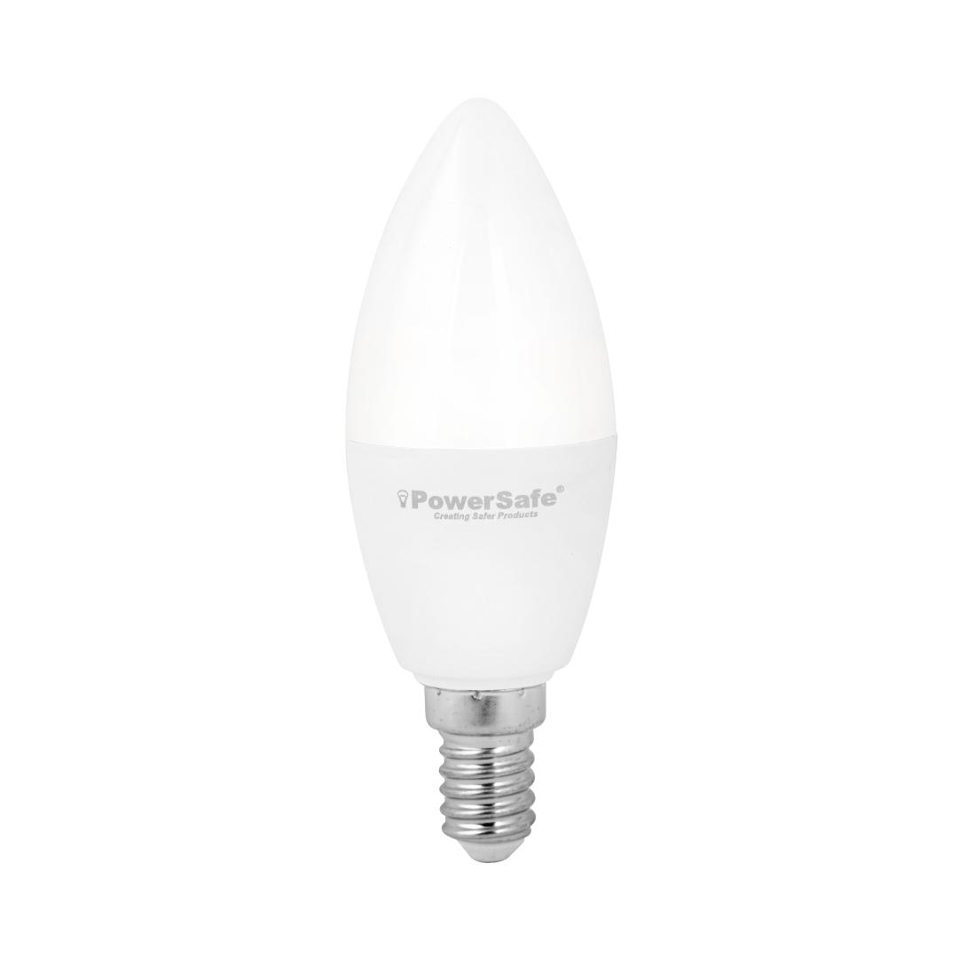 PowerSafe brand 7W LED Candle Bulb E14 – Warm White