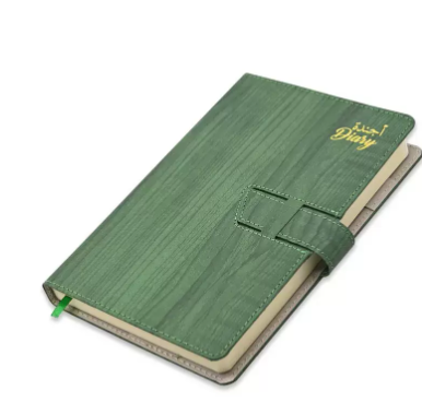 Fis 2023 A5 Diary Arabic English Vinyl Hard Sewn Cover Green -FSDI80AE23GR