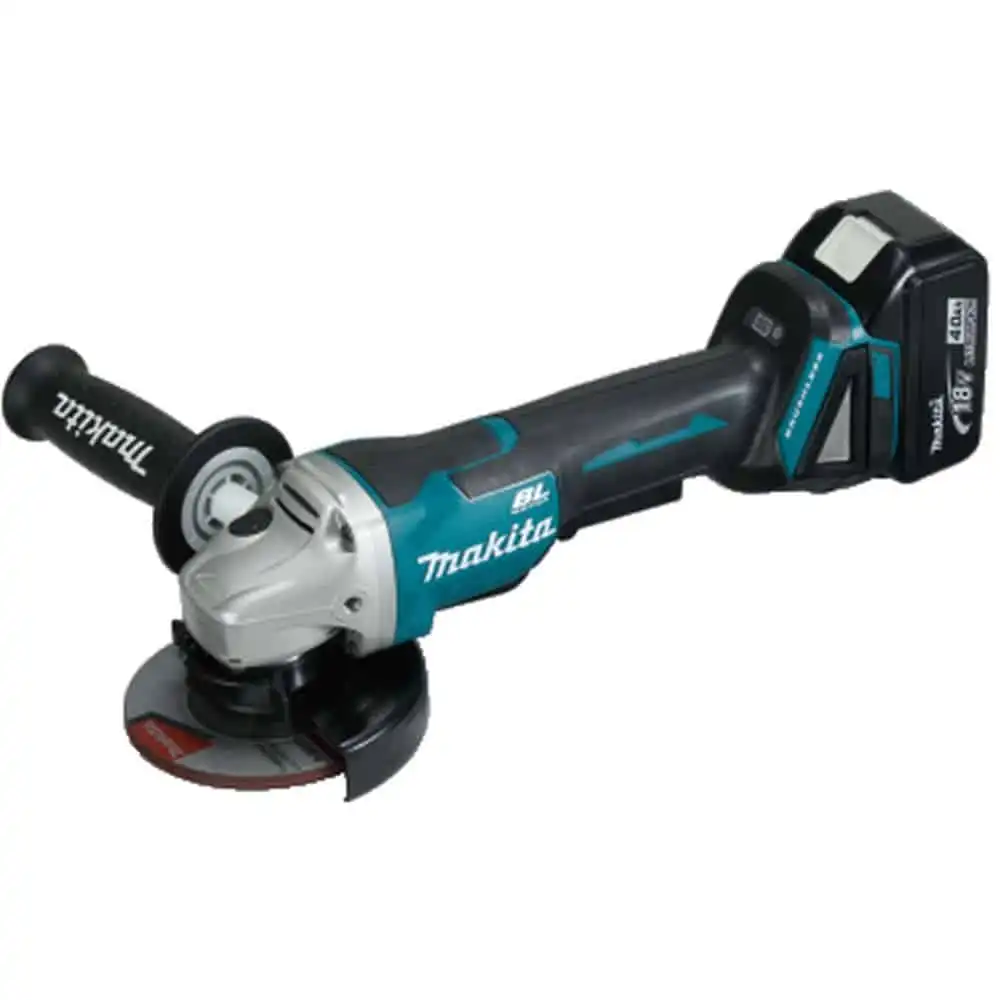 18V Lithium-Ion Cordless Angle Grinder (BL) 115mm With 2x (5Ah) Battery And Charger In Makpac
