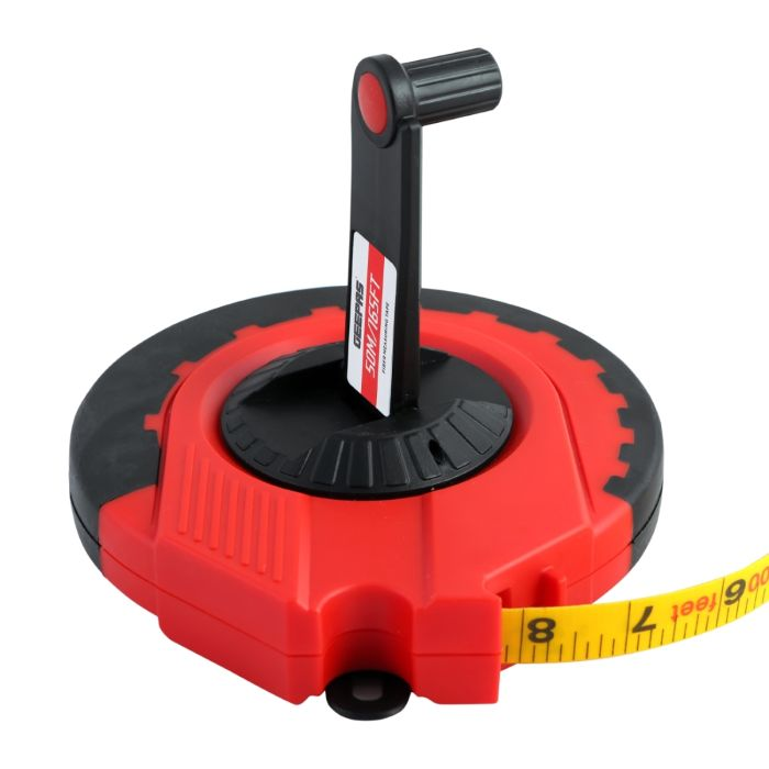 Geepas 50M Long Measuring Tape Made Of Strong And Long-Lasting Fibreglass Material, Tough Outer Case And Metal Ring At End