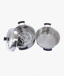 Royalford 9L 2 Layer Steamer - Stainless Steel - Silver - 9 LITER