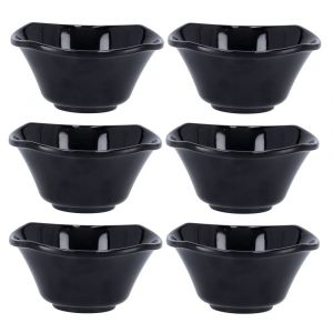 Royalford 45 Inch Melamine Ware Square Bowl - Melamine - Black