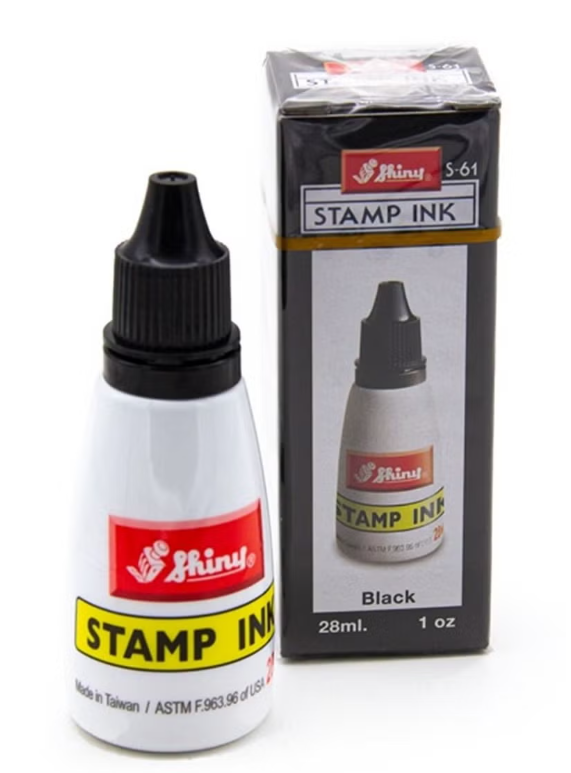 Shiny Stamp Pad Ink Black, 28ml